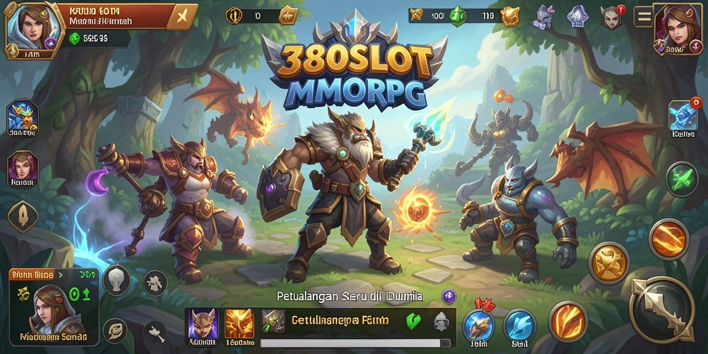 Tampilan menarik dari gameplay MMORPG di 380SLOT.