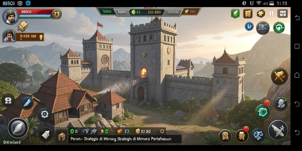Screenshot gameplay 88BOS menampilkan menara yang siap menghadapi serangan musuh.