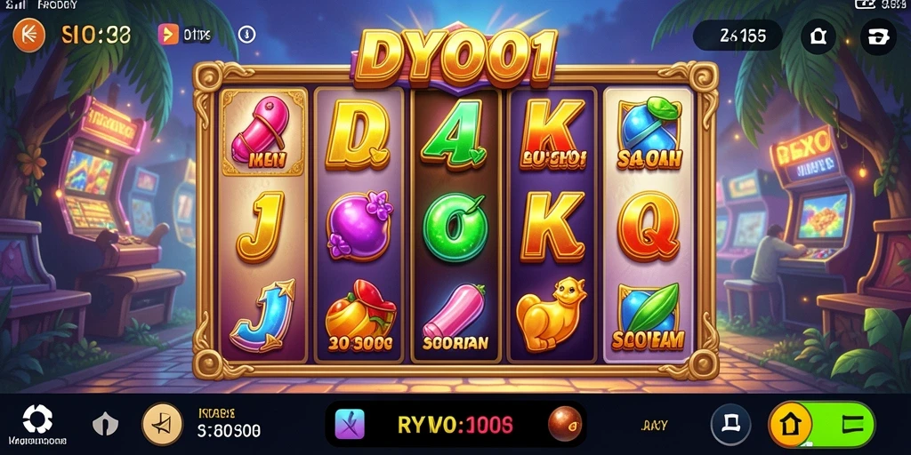 Tampilan gameplay DYO1 dengan mesin Slot yang mengesankan.