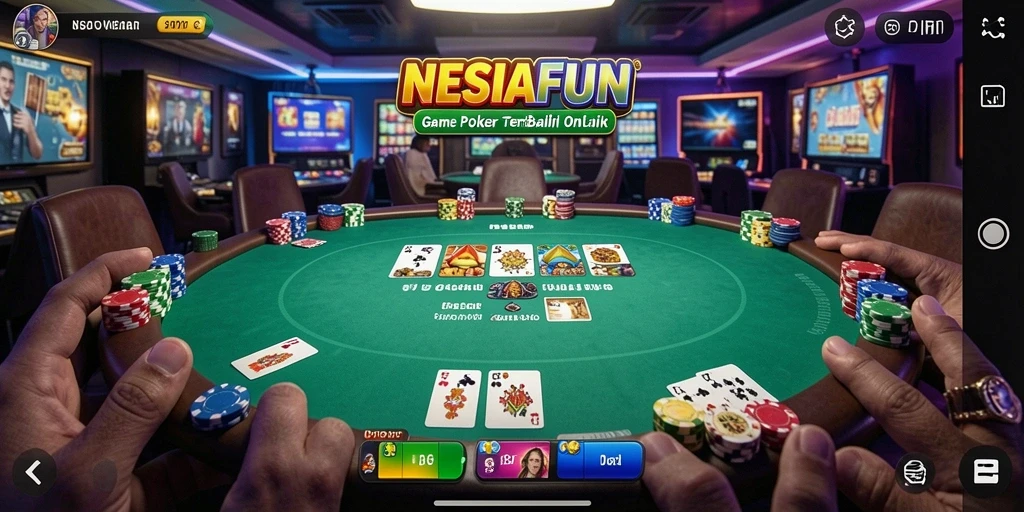 Gameplay Poker seru dan mendebarkan di NESIAFUN.
