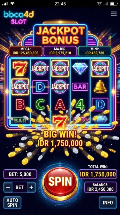Screenshot antarmuka pengguna bbca4d yang interaktif.